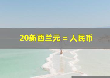 20新西兰元 = 人民币